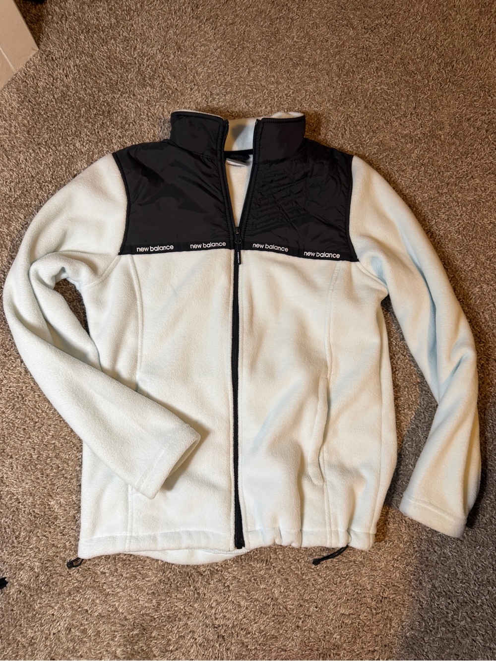 New Balance Light Blue and Black Women's Utility Fleece Jacket